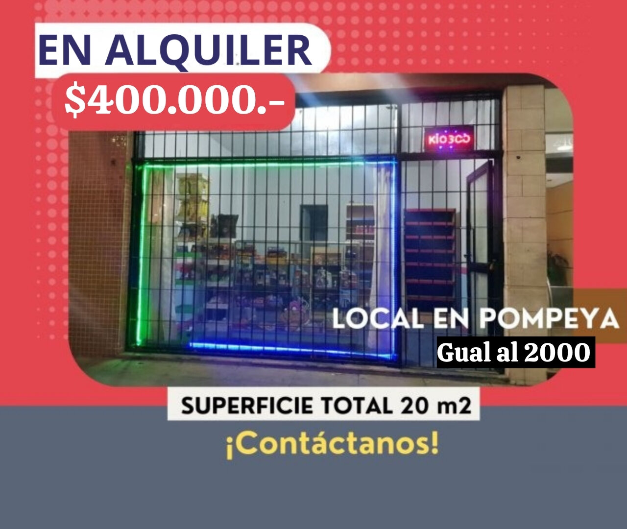 Pompeya Local EN ALQUILER Gual 2404- $400.000