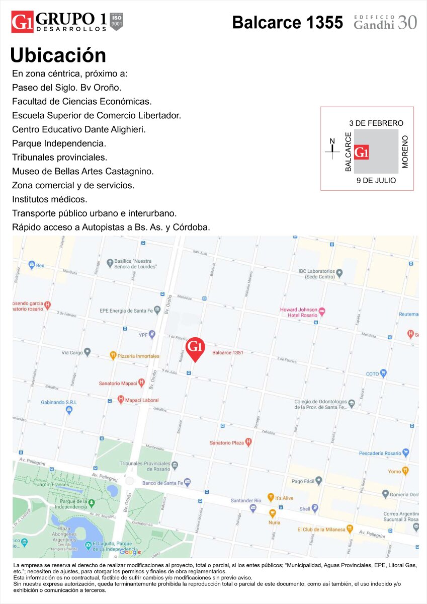 Rosario: Balcarce 1355 Departamentos de 1 dormitorio al contrafrente de 37 a 44 m2 a estrenar, Santa Fe, Argentina - 3